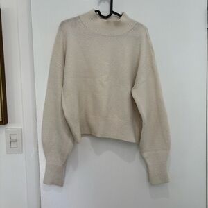 & Other Stories Cream Mock Neck Women's Sweater Size Small